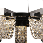 Lampadario LED in Cristallo 15W, STRATUS Magno, Diametro 50cm, Cromo Lucido, Luce Calda Neutra Fredda 3000K/4000K/6000K Altezza Regolabile, Metallo e Cristallo Lampadari in Cristallo Titolo predefinito Alessandro Design