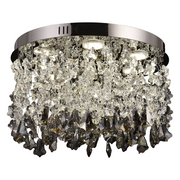 Lampadario LED in cristallo LLC212/400BU Rotondo, 22W, Luce fredda/calda/neutra, Cristalli, Cromo lucido