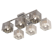 Lampadario georgiano, LC115/6, 6x E27, cromo, metallo Lampadari classici Titolo predefinito Alessandro Design
