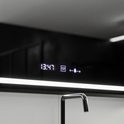 Specchio rettangolare a LED, 120x80 cm, Verite Majeste Noir Motion Glow Marcello, sistema antiappannamento, orologio e termometro, specchi dimmerabili Marcello Titolo predefinito Alessandro Design