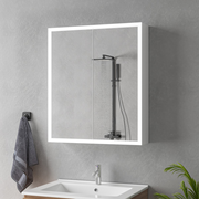 Specchio Armadio LED MODA 60x70 cm Bianco Illuminazione Perimetrale e Sensore Radar Specchi Armadio Titolo predefinito Alessandro Design