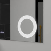 Specchio rettangolare a LED, 80x60 cm, ABSOLU MotionGlow Marcello, sistema di disappannamento, orologio e termometro, lente d'ingrandimento cosmetica, specchi dimmerabili Marcello Titolo predefinito Alessandro Design