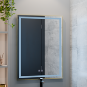 Specchio RAYNA Touch LED, 60x80 cm, funzione Demister, cornice oro spazzolato Specchi Korman E Titolo predefinito Alessandro Design