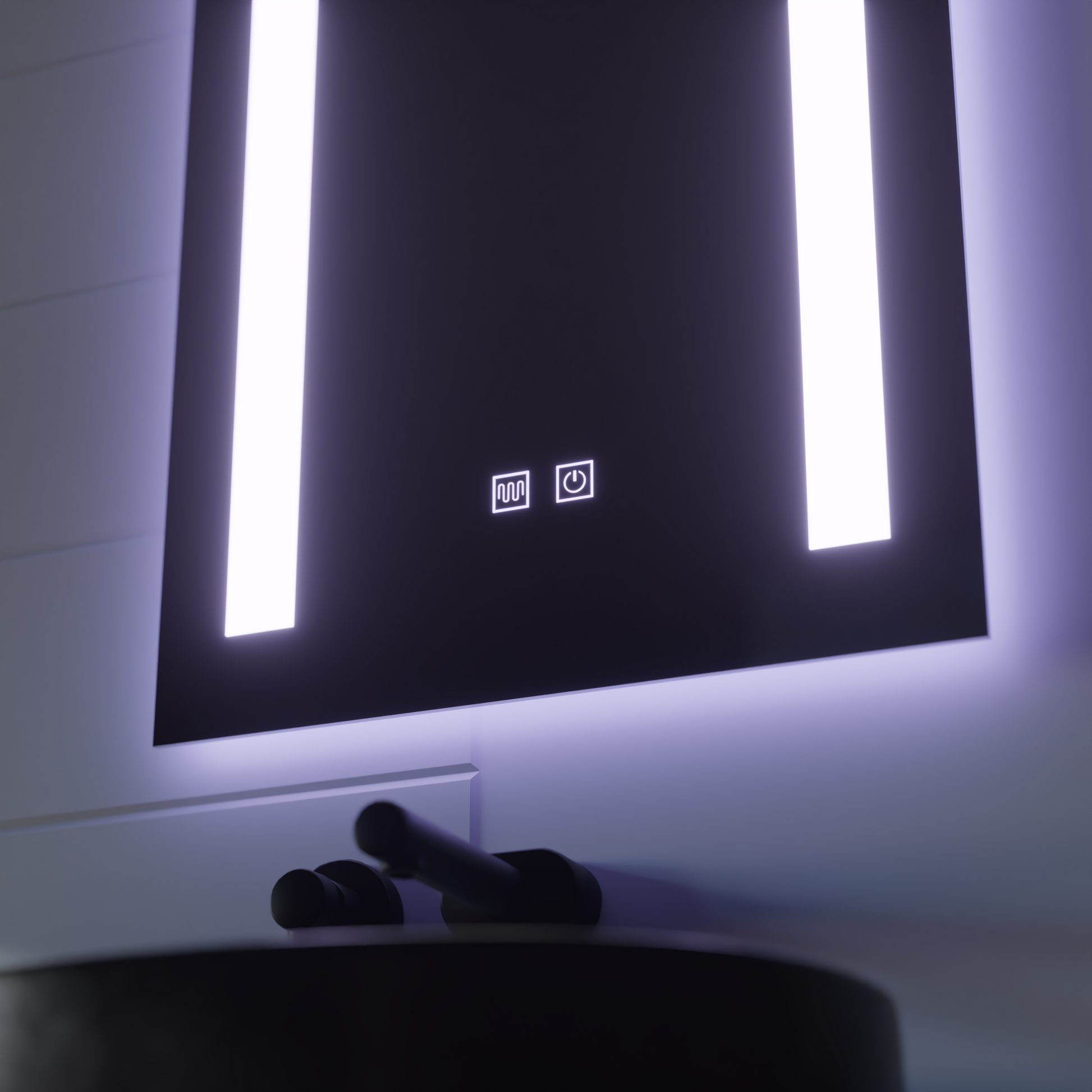 Specchio rettangolare a LED, 50x70 cm, C206S/50X70 Touch, sistema Demister, specchi dimmerabili Korman C Titolo predefinito Alessandro Design