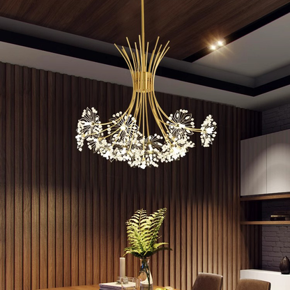Candelabro di cristallo Petito, 12XG4, Oro, Diametro 52 cm Candelabro di cristallo Titolo predefinito Alessandro Design