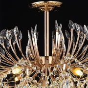 Candelabro in cristallo CC9313/12FGD, 12x E14, diametro 50 cm, candelabro in cristallo dorato Titolo predefinito Alessandro Design