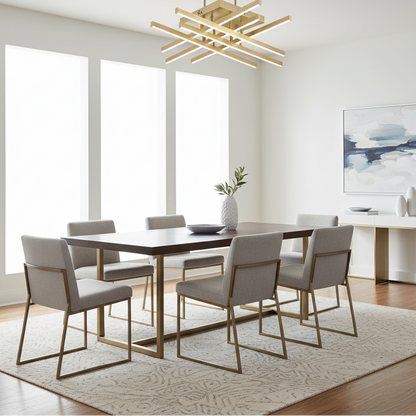 Lampadario LED con Telecomando LINEX, 81W, Luce 3000K/4000K/6000K, Dimmerabile, Oro Lampadari LED con Telecomando Titolo predefinito Alessandro Design