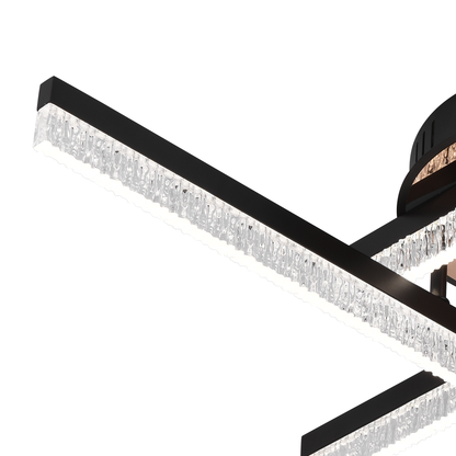 Lampadario LED con Telecomando LT179/4BK, 34W, 4 Elementi, Luce Fredda/Calda/Neutra, Dimmerabile, Nero Lampadari LED con Telecomando Titolo predefinito Alessandro Design
