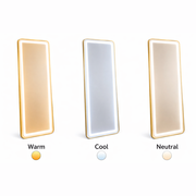 Specchio rettangolare a LED, cornice dorata, 50x160 cm, dimmerabile, luce fredda/calda/neutra, Dressing Couture Dressing Mirrors Titolo predefinito Alessandro Design