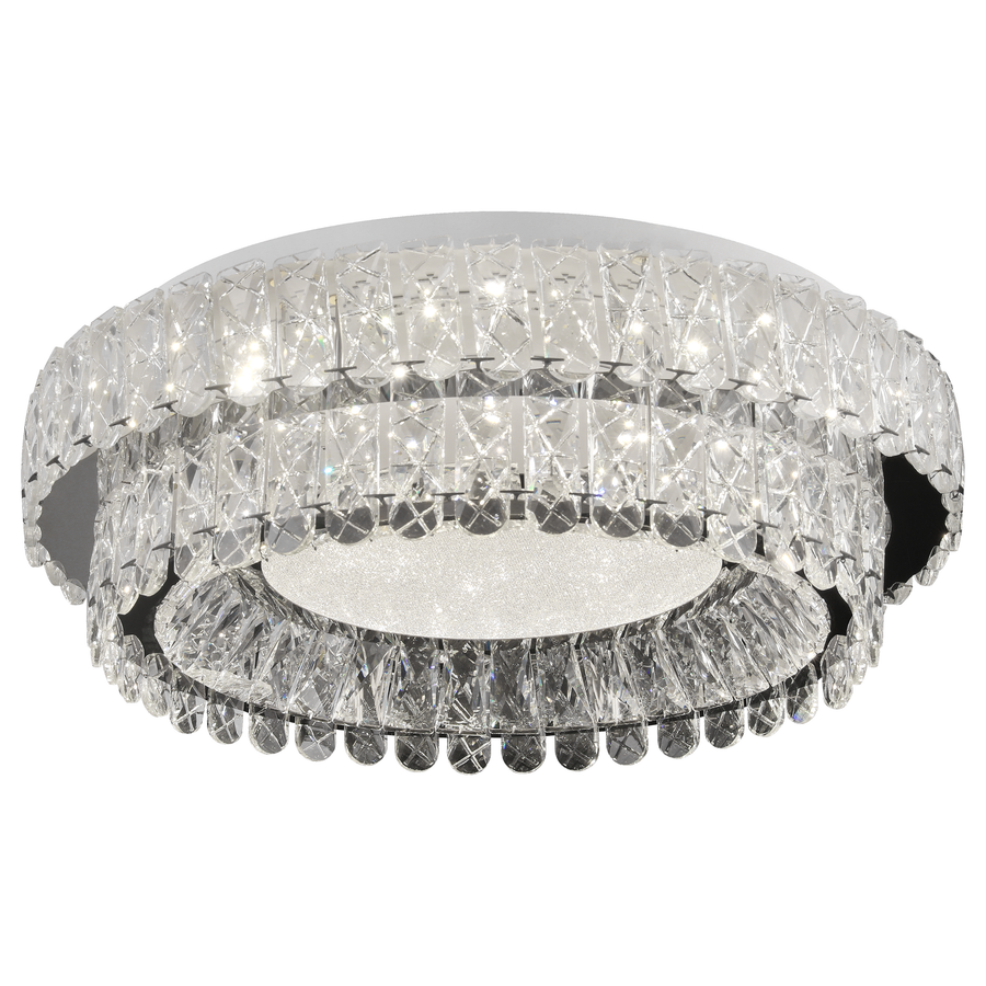 Lampadario LED con telecomando, LLC153/500CH, cristallo e metallo, 59W, 1 cerchio, dimmerabile, altezza regolabile, luce fredda/calda/neutra, illuminazione di lusso Lampadari LED con telecomando Titolo predefinito Alessandro Design