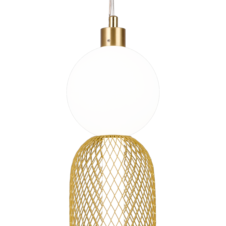 Lampadario LED a Sospensione LM550/2GD, 11W, Luce 3000/4000/6000K, Oro, Altezza Regolabile Lampadari Moderni Titolo predefinito Alessandro Design