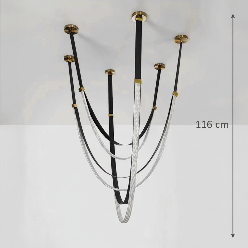 Lampadario Moderno, LED, ARIA Largo, 31W, Luce Calda, Nero Lampadari Moderni Titolo predefinito Alessandro Design