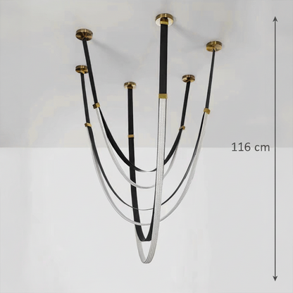 Lampadario Moderno, LED, ARIA Largo, 31W, Luce Calda, Nero Lampadari Moderni Titolo predefinito Alessandro Design