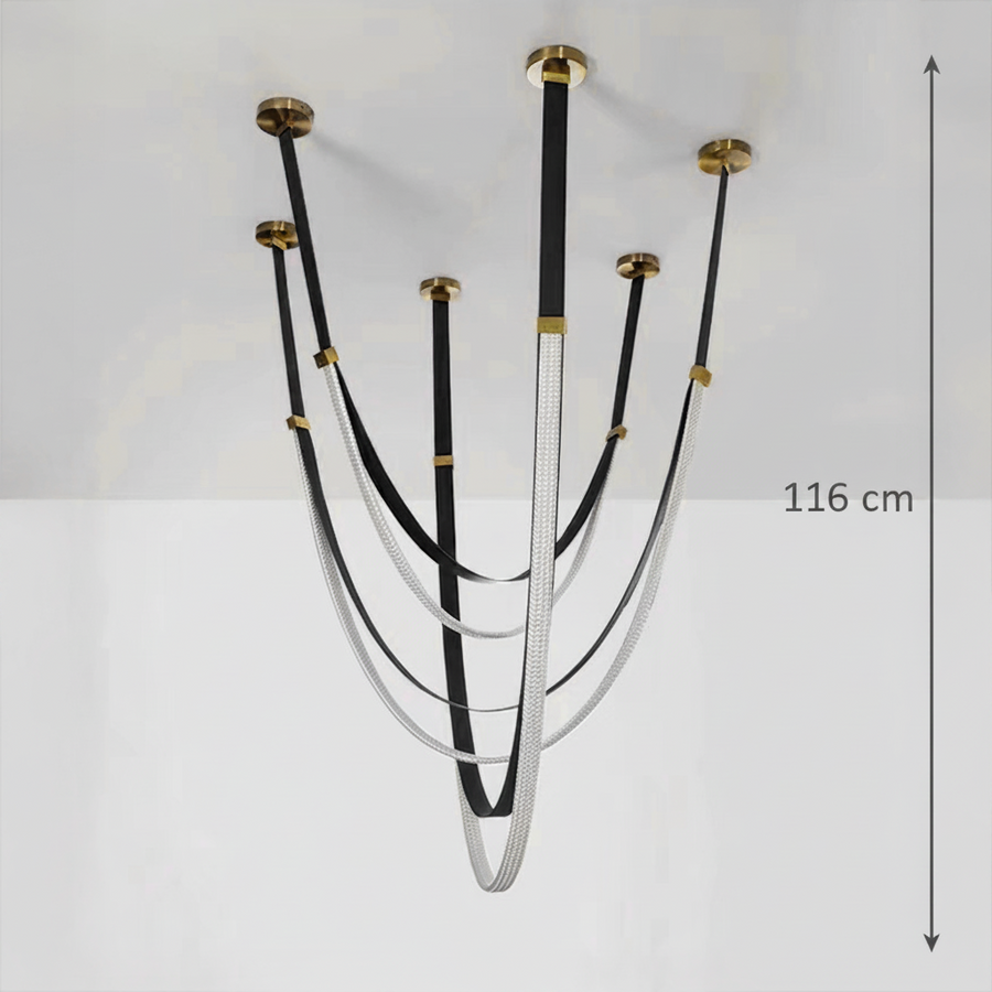 Lampadario Moderno, LED, ARIA Largo, 31W, Luce Calda, Nero Lampadari Moderni Titolo predefinito Alessandro Design