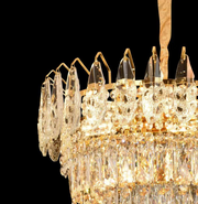 Lampadario di Cristallo MAJESTIC Elegance 9x E14, Diametro 50cm, Oro Lucido, Altezza Regolabile Lampadari di Cristallo Titolo predefinito Alessandro Design