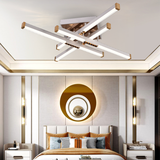 Lampadario LED con Telecomando AXIAL, 54W, 4 Elementi, Luce Fredda/Calda/Neutra, Dimmerabile, Lampadario LED Bianco con Telecomando Titolo predefinito Alessandro Design