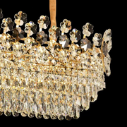 Lampadario in Cristallo FLORENCE Imperio 10x E14, 90 cm, Oro Lucido, Altezza Regolabile Lampadari in Cristallo Titolo predefinito Alessandro Design