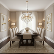 Lampadario in Cristallo PALERMO Elegance 5xE14, Diametro 50cm, Oro
