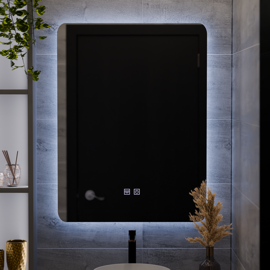 Touch Alexandra Specchio LED, Sistema Demister 45X60cm Korman Mirrors E Titolo predefinito Alessandro Design