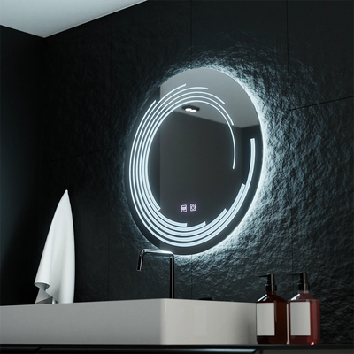 Specchio LED rotondo, 70 cm, Lira Touch, Sistema Demister, Dimmerabile