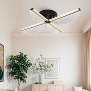 Lampadario LED con Telecomando TULLIO 43W, 4 Petali, luce Fredda/Calda/Neutra, Dimmerabile, Nero Lampadari LED con Telecomando Titolo Predefinito Alessandro Design