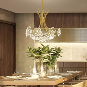Candelabro di cristallo Petito, 12XG4, Oro, Diametro 52 cm Candelabro di cristallo Titolo predefinito Alessandro Design