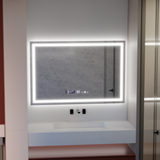 Specchio LED rettangolare 120x80cm Vérité MotionGlow Marcello, Sistema di disappannamento, Orologio e Termometro, Specchi Dimmerabili Marcello Titolo predefinito Alessandro Design