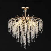 Lampadario in Cristallo STROZZI Eleganza 5xE14, Diametro 50cm, Lampadari in Cristallo Oro Titolo predefinito Alessandro Design