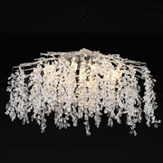Candelabri di cristallo WILLOW, 9x E14, diametro 50 cm, candelabri di cristallo cromati Titolo predefinito Alessandro Design
