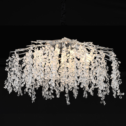 Candelabri di cristallo WILLOW, 9x E14, diametro 50 cm, candelabri di cristallo cromati Titolo predefinito Alessandro Design