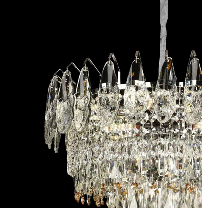 Lampadario di cristallo MAJESTIC Elegance, 9x E14, diametro 50 cm, cromo lucido, altezza regolabile Lampadario di cristallo Titolo predefinito Alessandro Design