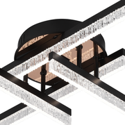 Lampadario LED con Telecomando LT179/4BK, 34W, 4 Elementi, Luce Fredda/Calda/Neutra, Dimmerabile, Nero Lampadari LED con Telecomando Titolo predefinito Alessandro Design