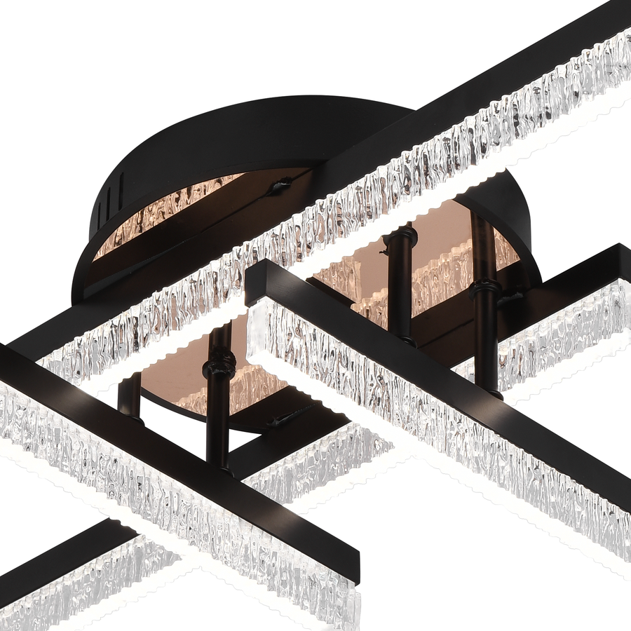 Lampadario LED con Telecomando LT179/4BK, 34W, 4 Elementi, Luce Fredda/Calda/Neutra, Dimmerabile, Nero Lampadari LED con Telecomando Titolo predefinito Alessandro Design