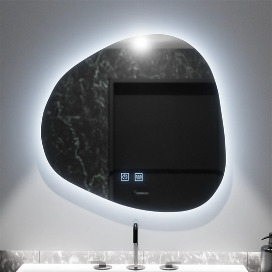 Oglinda LED Organica 60x60cm, Duna Touch, Sistem Dezaburire, Dimabila