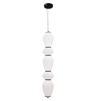 Lampadario LED a Sospensione con Telecomando 77W, LM510/5BK, Altezza Regolabile, Luce Calda/Fredda/Neutra 3000K/4000K/6000K, Bianco, Lampadari LED con Telecomando in Metallo Titolo predefinito Alessandro Design