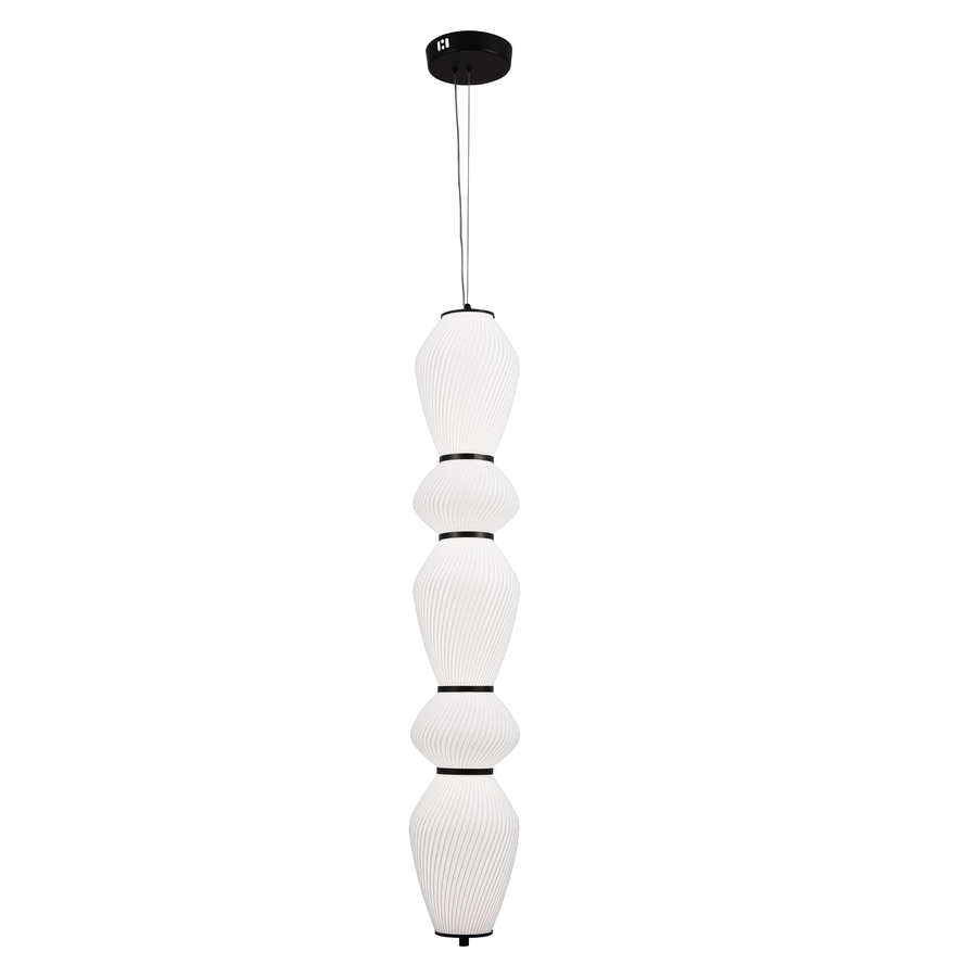 Lampadario LED a Sospensione con Telecomando 77W, LM510/5BK, Altezza Regolabile, Luce Calda/Fredda/Neutra 3000K/4000K/6000K, Bianco, Lampadari LED con Telecomando in Metallo Titolo predefinito Alessandro Design
