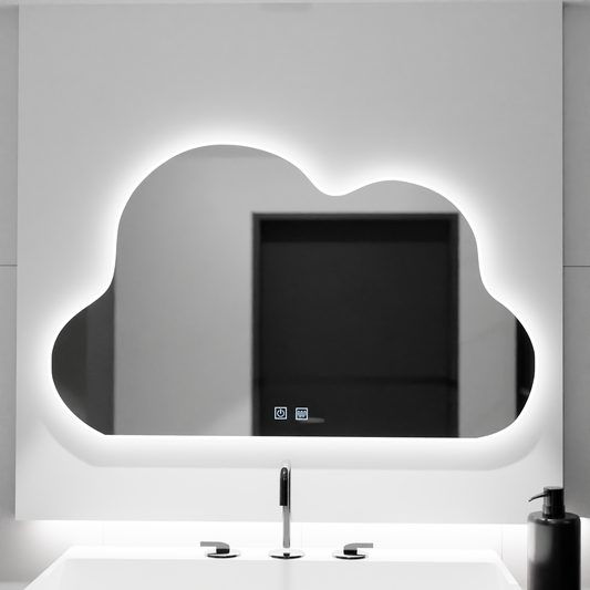 Specchio Cloud LED 60x40cm, Nuvola Touch, Sistema Demister, Specchi Dimmerabili Korman E Titolo predefinito Alessandro Design