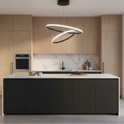 Lampadario a sospensione a LED RICCI 25W, 2 Cerchi, Luce Fredda/Calda/Neutra, Nero, Lampadari Moderni Regolabili in Altezza Titolo predefinito Alessandro Design