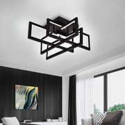 Lampadario LED con telecomando 96W, 4 Elementi, Luce Fredda/Calda/Neutra, Dimmerabile, Nero Lampadari LED con Telecomando Titolo predefinito Alessandro Design