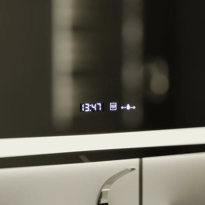 Specchio rettangolare a LED, 100x60 cm, Verite MotionGlow Marcello, sistema antiappannamento, orologio e termometro, dimmerabile, W09/100X60BTRGB Marcello Mirrors Titolo predefinito Alessandro Design