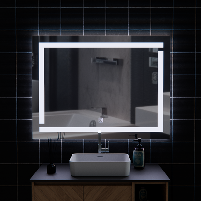 Giga LED Mirror, 80x60cm, Argento, Touch, Luce 6000K Korman Mirrors E Titolo predefinito Alessandro Design