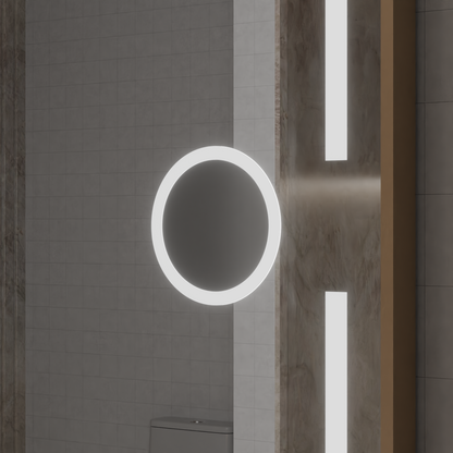 Specchio LED MotionGlow Sofia sensore con funzione antiappannamento Termometro Orologio 110x65 cm Luce Calda/Fredda/Neutra Dimmerabile, Cornice Oro Rosa, Collezione Marcello Funghi Marcello Specchi Titolo predefinito Alessandro Design