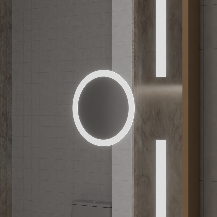 Specchio LED MotionGlow Sofia sensore con funzione antiappannamento Termometro Orologio 110x65 cm Luce Calda/Fredda/Neutra Dimmerabile, Cornice Oro Rosa, Collezione Marcello Funghi Marcello Specchi Titolo predefinito Alessandro Design