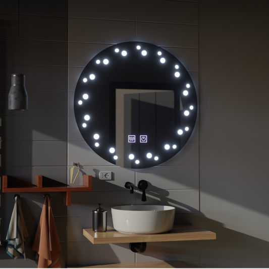 Specchio LED Touch Ivory Demist System 50X50cm Specchi Korman E Titolo predefinito Alessandro Design