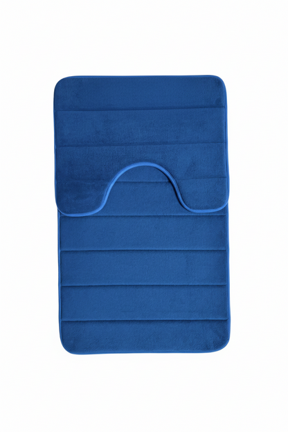 Tappeti da bagno, 80x50 cm / 50x40 cm, Blu, Antiscivolo, Assorbente, Set di 2 Tappeti da bagno Titolo predefinito Alessandro Design