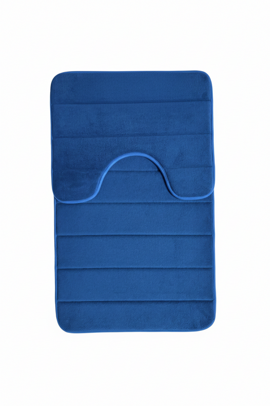 Tappeti da bagno, 80x50 cm / 50x40 cm, Blu, Antiscivolo, Assorbente, Set di 2 Tappeti da bagno Titolo predefinito Alessandro Design