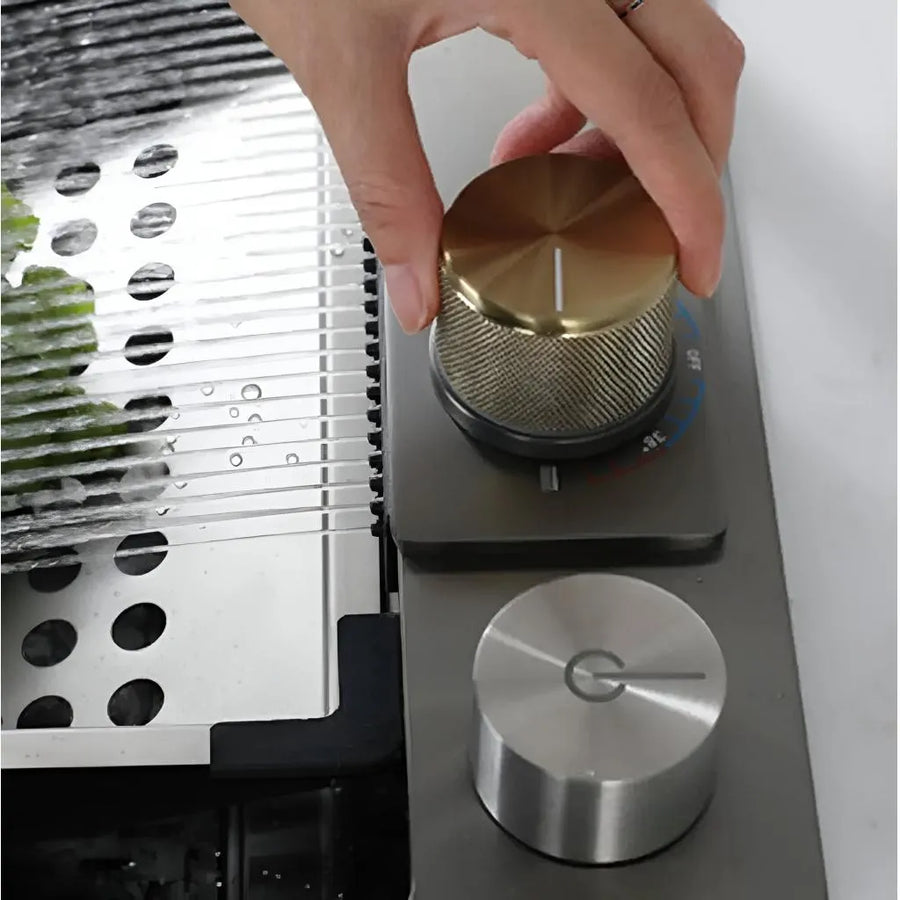 Set Lavello Cucina in Acciaio Inox con Doppio Rubinetto, Vaschetta Frutta/Verdura Forata, Vaschetta Universale con Piletta di Scarico, Tritatutto, Nero Grafite, Lavelli 75x45X21cm Titolo predefinito Alessandro Design