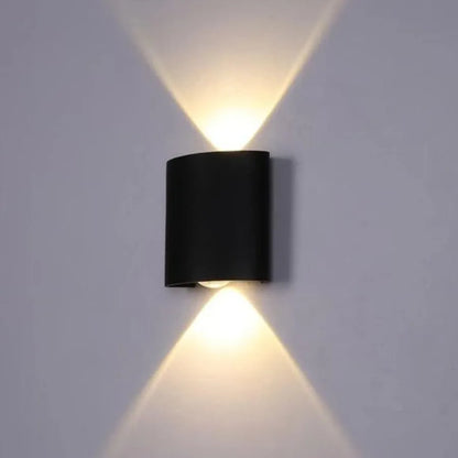 Fantas Lampada da Parete a LED per Interni ed Esterni, 2 Sorgenti x 1W, IP65, Metallizzato, Nero, 3000K Lampada da Parete per Esterno Titolo predefinito Alessandro Design