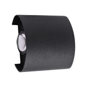 Fantas Lampada da Parete a LED per Interni ed Esterni, 2 Sorgenti x 1W, IP65, Metallizzato, Nero, 3000K Lampada da Parete per Esterno Titolo predefinito Alessandro Design