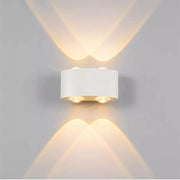Fantas Lampada da Parete a LED per Interni ed Esterni, 4 Sorgenti x 1W, IP65, Metallizzato, Bianco, 3000K Lampada da Parete per Esterno Titolo predefinito Alessandro Design